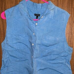 Talbots Light Blue Sleeveless Top